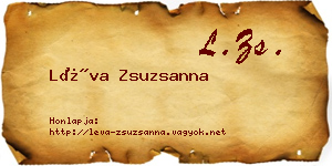 Léva Zsuzsanna névjegykártya